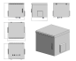 Preview: NRECW-074IP55  19" IP55 Wandgehäuse mit Stahltür 07HE 410x600x450