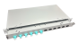 Preview: OV-06xLC-DK OM3 19 Zoll Spleissbox Leer 6xLC-DK OM3 1HE/12/gr 6Kup aqua