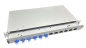 Preview: OV-06xLC-DK SM 19 Zoll Spleissbox Leer 6xLC-DK SM 1HE/12/gr 6Kup blau