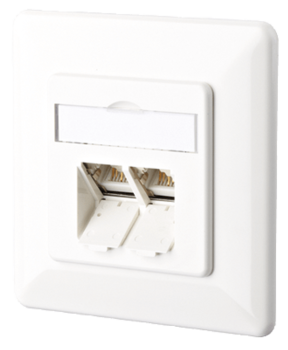 1307381002-I  Metz Connect E-DAT C6 2 Port UP reinweiß
