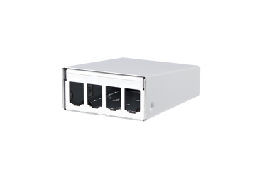 130861-0402-E  Metz Connect Modul AP-Gehäuse 4 Port reinweiß, unbestückt