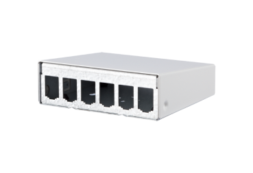 130861-0602-E  Metz Connect Modul AP-Gehäuse (CP | SCP | SO) / Modul AP-Gehäuse 6 Port reinweiß, unbestückt