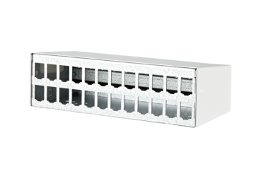 130861-2402-E  Metz Connect Modul AP-Gehäuse 2x12 Port reinweiß, unbestückt