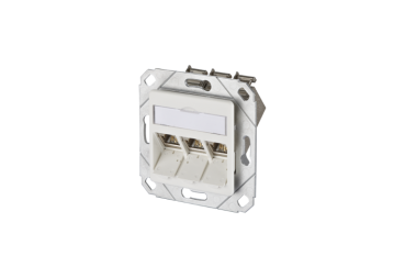 1309131102-E  Metz Connect E-DAT modul 3 Port UPk Cat.6A, reinweiß