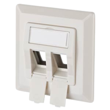 1309151002KE  Metz Connect Keystone Anschlussdose 2 Port unbestückt reinweiß