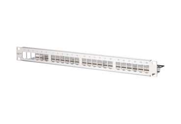 130921-00-E  Metz Connect Modul 19 Zoll Modulträger 1HE 24 Port Edelstahl unbestückt