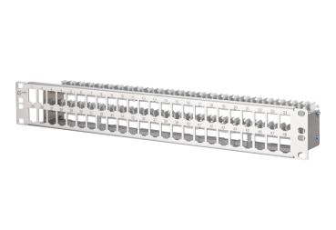 130924-00-E  Metz Connect Modul 19 Zoll Modulträger 1,5HE 48 Port Edelstahl unbestückt