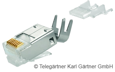 J00026A0165  RJ45 Stecker MP8(8) Cat6A geschirmt
