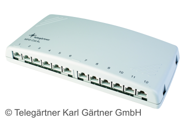 J02022A0052 Mini Verteiler AP Cat6a 12 Port alpinweiß