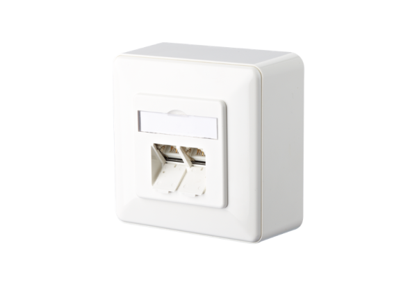 1307380002-I  Metz Connect E-DAT C6 2 Port AP reinweiß