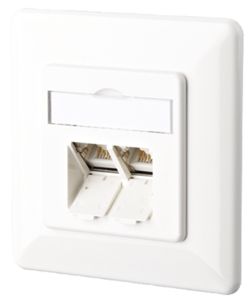 1307381002-I  Metz Connect E-DAT C6 2 Port UP reinweiß
