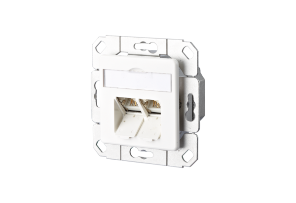 1307381102-I  Metz Connect E-DAT C6 2 Port UPk reinweiß