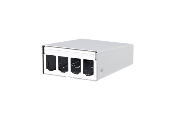 130861-0402-E  Metz Connect Modul AP-Gehäuse 4 Port reinweiß, unbestückt