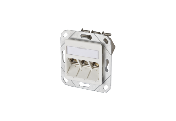 1309131102-E  Metz Connect E-DAT modul 3 Port UPk Cat.6A, reinweiß