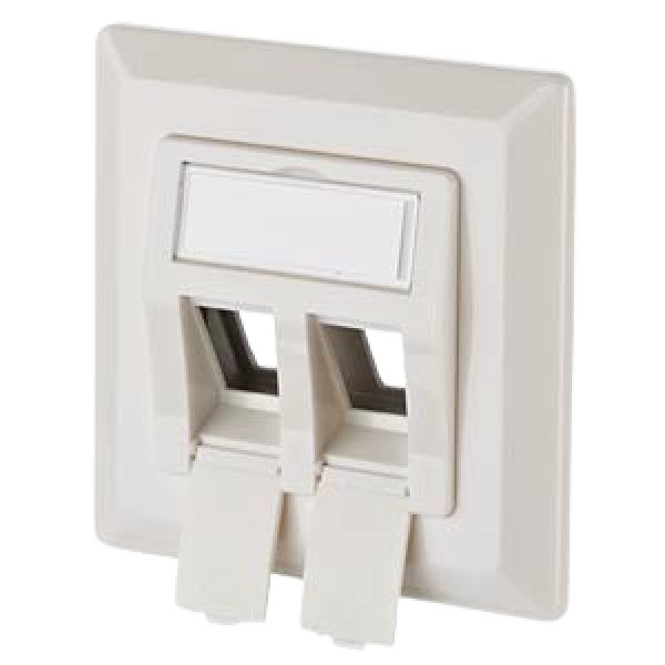 1309151002KE  Metz Connect Keystone Anschlussdose 2 Port unbestückt reinweiß