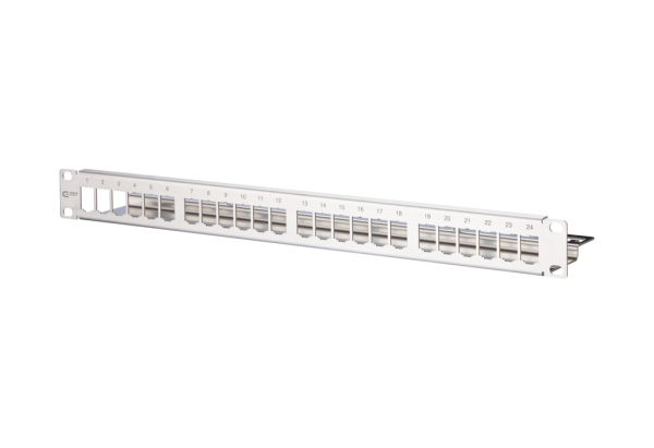 130921-00-E  Metz Connect Modul 19 Zoll Modulträger 1HE 24 Port Edelstahl unbestückt