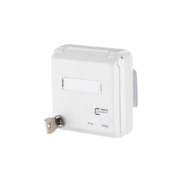 1309461002-I  Metz Connect E-DAT modul IP44SG UP-Gehäuse reinweiß unbestückt