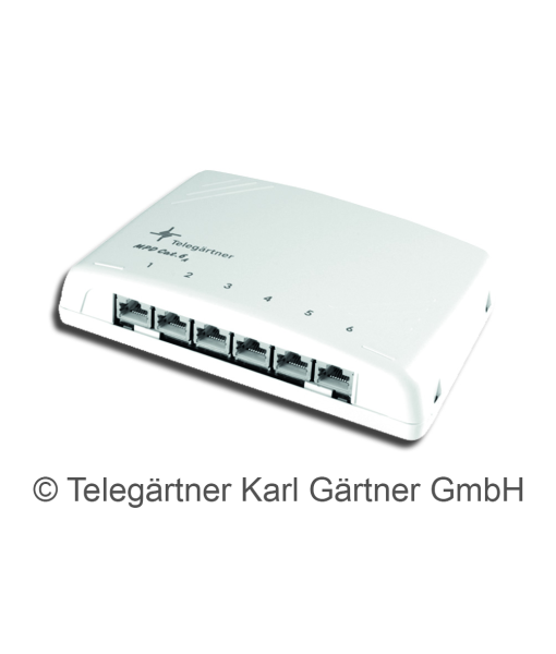 J02021A0050  Mini Verteiler AP Cat6a 6 Port alpinweiss