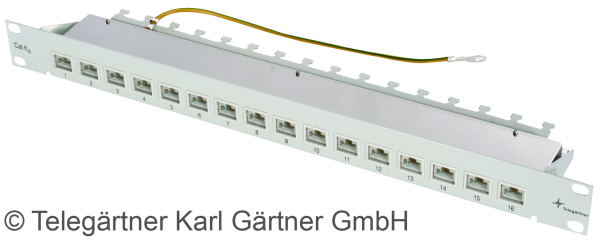 J02022A0050  19 Zoll Patchfeld Cat6a 16 Port